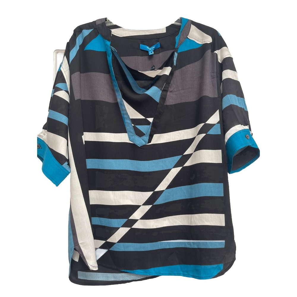 NWT Derek Lam For Design Nation Color Block SS Women's Size L Top‎ Designer ACDA